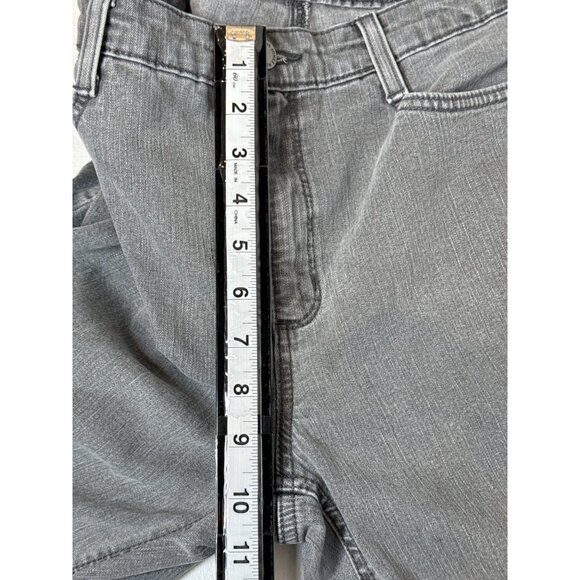 Jones New York Women 10 Gray Straight Leg Jeans Secret Slimming Stretch - Picture 7 of 10